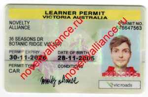 VICTORIA AUSTRALIA LEARNER PERMIT(ASW VIC-Y-LEARNER)